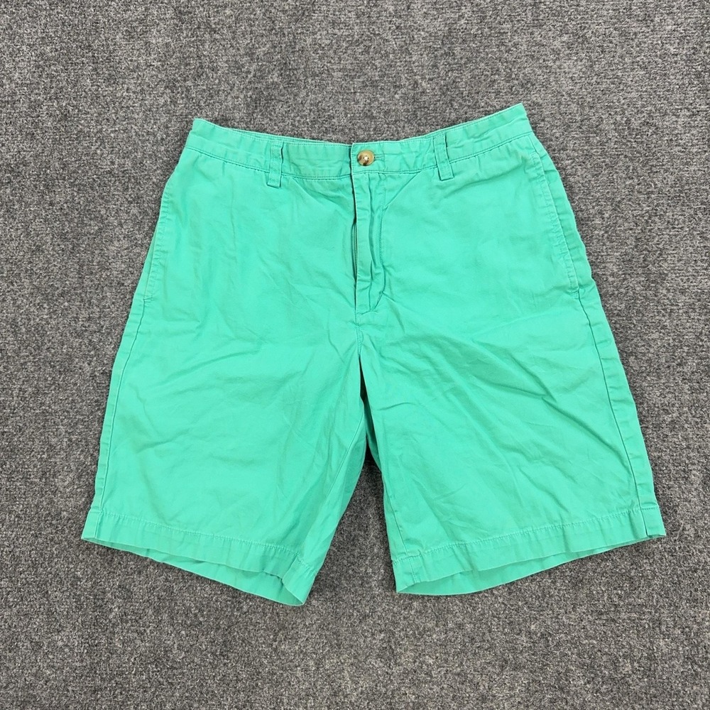 Vineyard Vines Shorts‎ Mens 30 Green Club Short Cotton Canvas Chino 9 Inseam